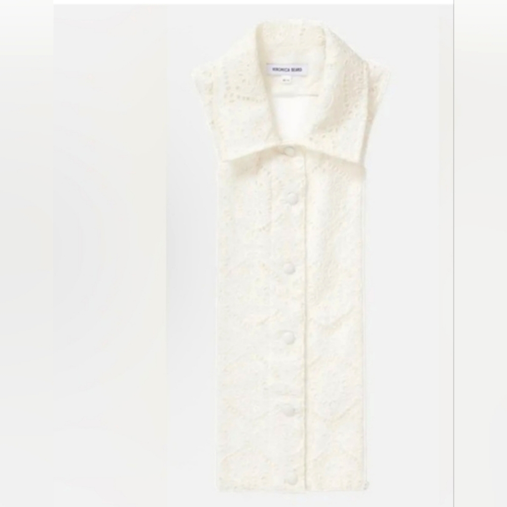 Veronica Beard Dickey Insert White Eyelet Retail $248